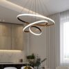 北欧風 高級 LED ペンダントシャンデリア 調整可能な天井照明 リビング ダイニング 寝室用 - 画像 (2)