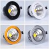 調光可能なリビングルーム用LEDダウンライト、天井埋め込み式、畳む、3w〜18w