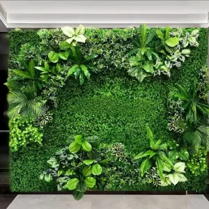 人工緑の壁の装飾,植物の模造グリッド,結婚式の背景,ミラノのユーカリ,40x120cm,新品