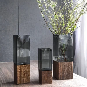 1個の北欧スタイルのアクリル花瓶、ベース付き、パーティーテーブルのセンターピース、リビングルームの装飾に最適、他の人に贈るのに最適なギフトです。