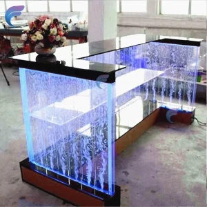 カスタマイズ。LEDライト付き透明アクリルバー/ホームテーブル、クリアアクリルプラスチック製モダン業務用家具バーファニチャー